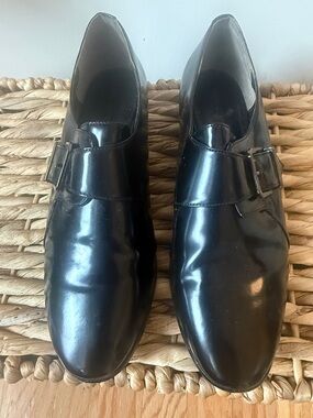 Pour La Victoire Black Leather Monk Strap Oxfords